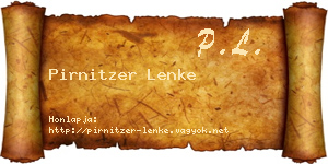 Pirnitzer Lenke névjegykártya